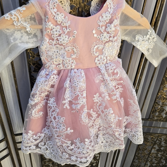 Girls princess dress embroidery floral lace 2T- 3T - Picture 3 of 6